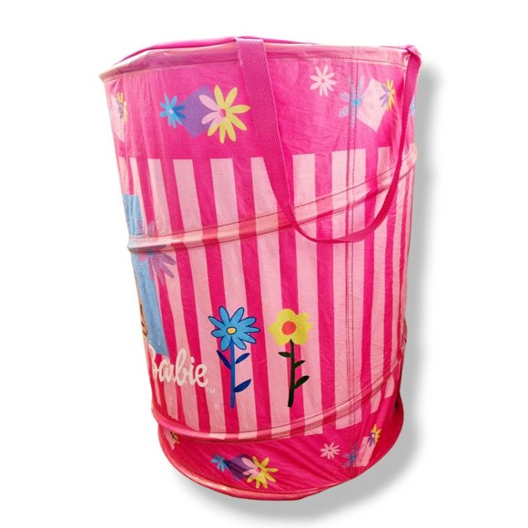 Genuine Y2k Mattel BARBIE Pop up Room Tidy Basket / Laundry Bag / Storage Bag - Picture 8 of 8
